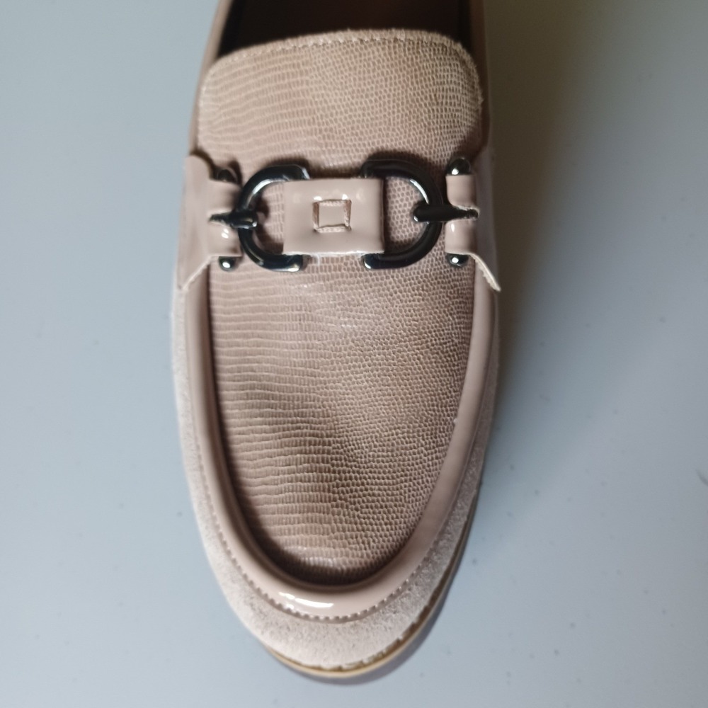 Donald Pliner Womens Blush Pink Leather Lug Sole Bit Loafers HPCLIO-CS Size 10M - Picture 13 of 16